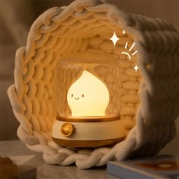 image-Retro Small Night Lamp Bedroom Mini Desktop LED Cute Night Lamp Creative USB Rechargeable Portable Cartoon Table Lamp For Coffee Bar Hotel Bedroom Home Decor