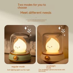 image-Retro Small Night Lamp Bedroom Mini Desktop LED Cute Night Lamp Creative USB Rechargeable Portable Cartoon Table Lamp For Coffee Bar Hotel Bedroom Home Decor