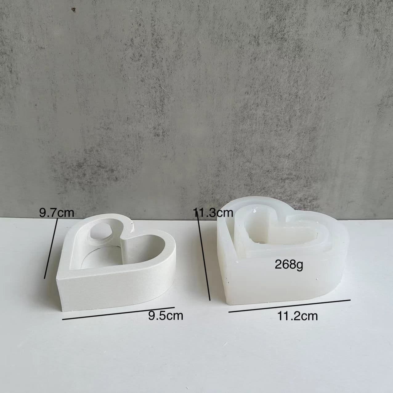 image-Love Hydroponic Silicone Mold Hydroponic Vase Plaster Mold Cement Mold
