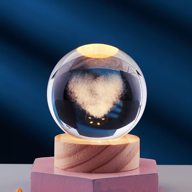 image-Crystal Ball 3D Inner Carved Solar System Glowing Night Lights Warm Bedside Light Festival And Kid Gift Night Lamp