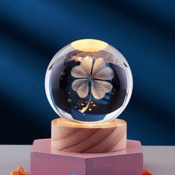 image-Crystal Ball 3D Inner Carved Solar System Glowing Night Lights Warm Bedside Light Festival And Kid Gift Night Lamp