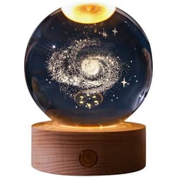 image-Crystal Ball 3D Inner Carved Solar System Glowing Night Lights Warm Bedside Light Festival And Kid Gift Night Lamp