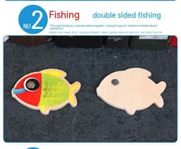 image-Iron Box Magnetic Fishing Wooden Building Blocks Toy
