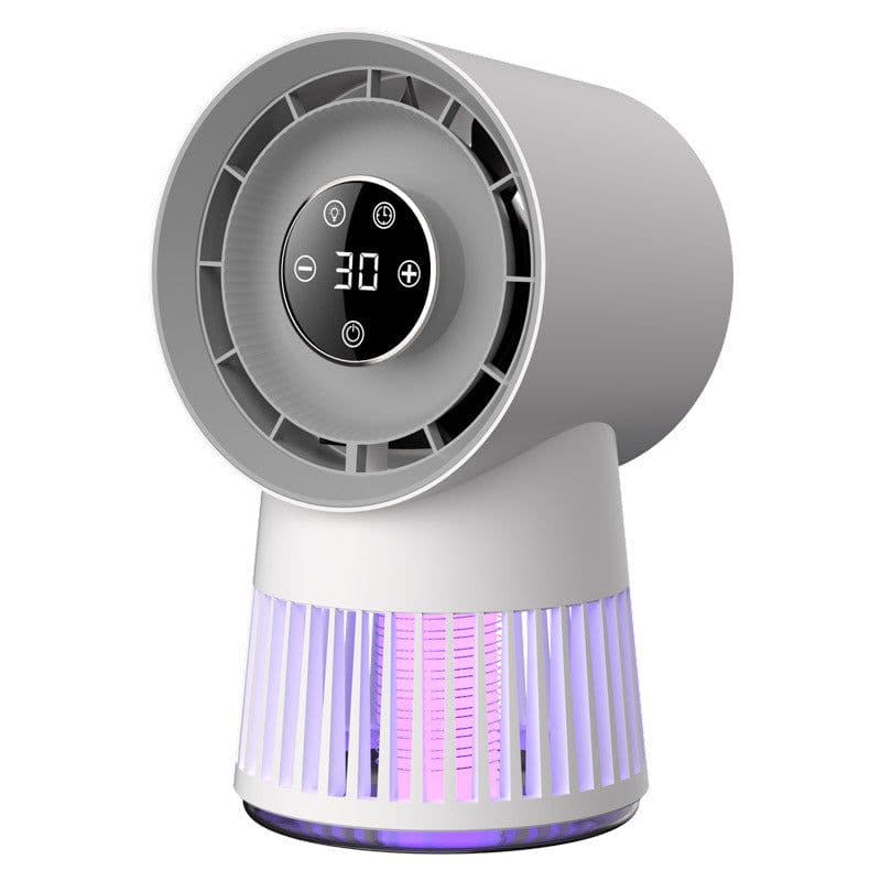 image-Creative 2-in-1 Mosquito Killing Mini Desk Fan Electric Mosquito Killer USB Rechargeable Fan Night Lamp Home And Outdoor Supplies