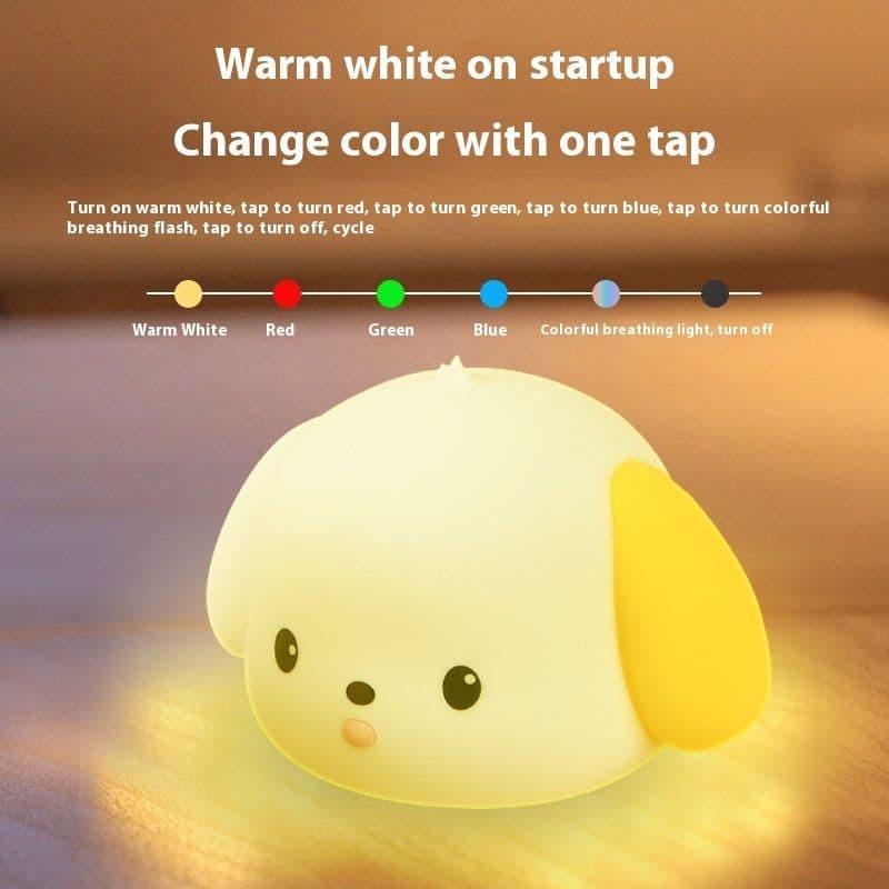 image-Silicone Atmosphere Small Night Lamp Bedroom Decoration Induction Night Light