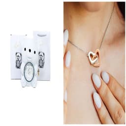 image-Eternal Rose Teddy Bear Gifts Box With Necklace Rotate Rose Jewelry Box Valentine Wedding Storage Gift Case For Women Girlfriend