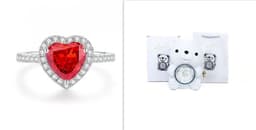 image-Eternal Rose Teddy Bear Gifts Box With Necklace Rotate Rose Jewelry Box Valentine Wedding Storage Gift Case For Women Girlfriend