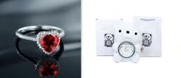 image-Eternal Rose Teddy Bear Gifts Box With Necklace Rotate Rose Jewelry Box Valentine Wedding Storage Gift Case For Women Girlfriend