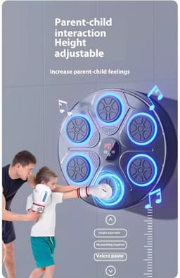 image-Music Boxing Machine Household With RGB Light Bluetooth Adults Mode Speed Adjustable For Indoor Kickboxing Karate Fitness Home
