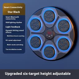image-Music Boxing Machine Household With RGB Light Bluetooth Adults Mode Speed Adjustable For Indoor Kickboxing Karate Fitness Home