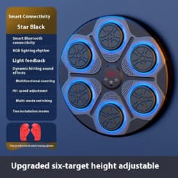 image-Music Boxing Machine Household With RGB Light Bluetooth Adults Mode Speed Adjustable For Indoor Kickboxing Karate Fitness Home