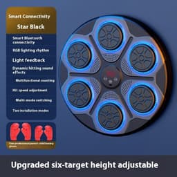 image-Music Boxing Machine Household With RGB Light Bluetooth Adults Mode Speed Adjustable For Indoor Kickboxing Karate Fitness Home