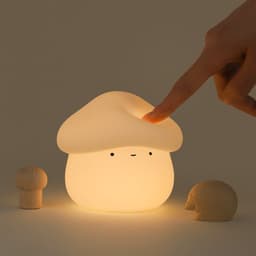 image-UNew Mushroom Small Night Lamp Cute Silicone Sleeping Timing Night Light Bedside Interesting Charging Ambience Light Room Decor Home Decor