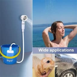 image-Outdoor Camping Shower Portable Electric Shower Gadgets Waterproof 5000mAh Rechargeable Battery Powered For Hiking Traveling