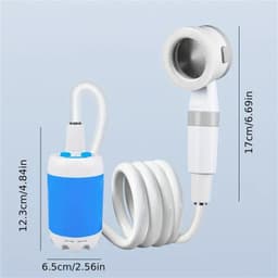 image-Outdoor Camping Shower Portable Electric Shower Gadgets Waterproof 5000mAh Rechargeable Battery Powered For Hiking Traveling