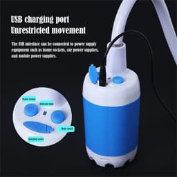 image-Outdoor Camping Shower Portable Electric Shower Gadgets Waterproof 5000mAh Rechargeable Battery Powered For Hiking Traveling