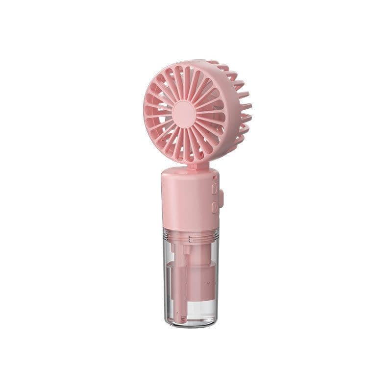 image-Portable Handheld Spray Fan 4-Speed Water Spray Mist Fan Summer Cooling Artifact USB Charging Summer Supplies Outdoor Mini Fan