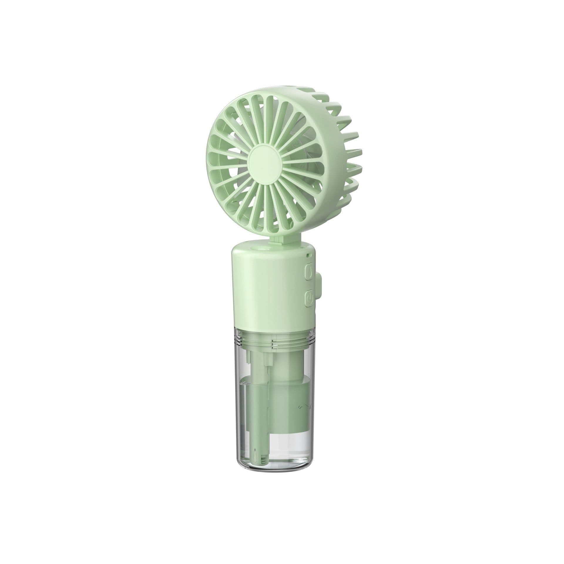 image-Portable Handheld Spray Fan 4-Speed Water Spray Mist Fan Summer Cooling Artifact USB Charging Summer Supplies Outdoor Mini Fan