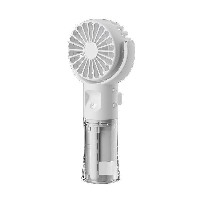 image-Portable Handheld Spray Fan 4-Speed Water Spray Mist Fan Summer Cooling Artifact USB Charging Summer Supplies Outdoor Mini Fan