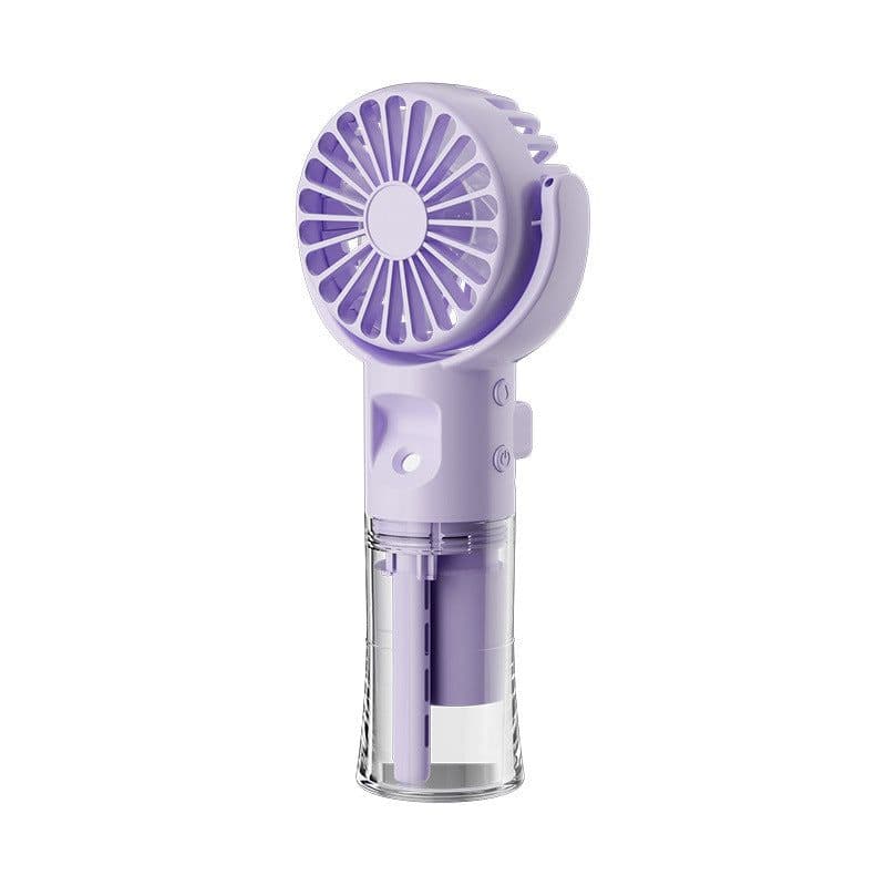 image-Portable Handheld Spray Fan 4-Speed Water Spray Mist Fan Summer Cooling Artifact USB Charging Summer Supplies Outdoor Mini Fan