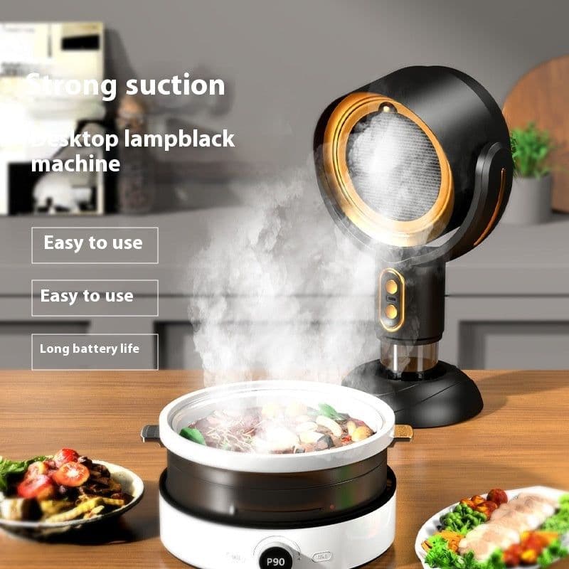 image-New Portable Desktop Range Hood Anion Smoke Removal Deodorant Sterilization Air Purification