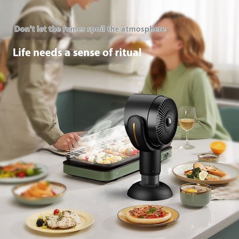 image-New Portable Desktop Range Hood Anion Smoke Removal Deodorant Sterilization Air Purification