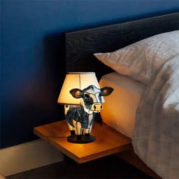 image-Beautiful Cow Table Lamp Bedside Table Lamp With USB Bedside Lamp For Living Room Bedroom Dormitory Bra Ornament