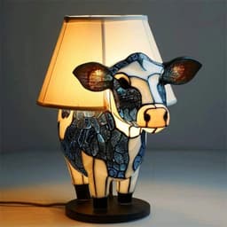image-Beautiful Cow Table Lamp Bedside Table Lamp With USB Bedside Lamp For Living Room Bedroom Dormitory Bra Ornament