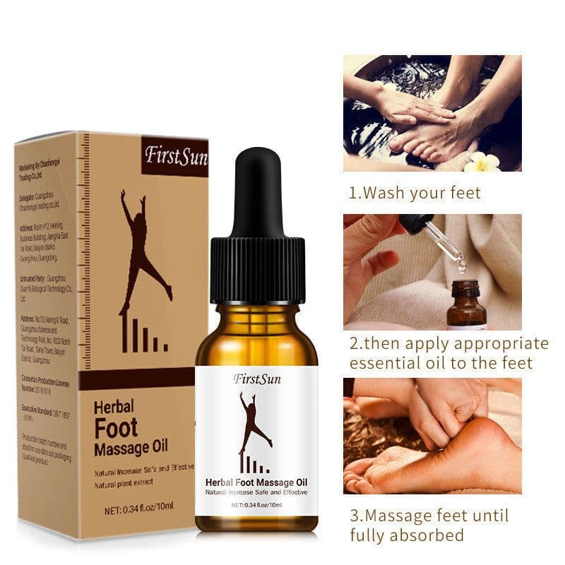 image-Promote Bone Growth, Foot Massage Essential Oil Care, Soothe Healthy Feet, Natural Massage Oil
