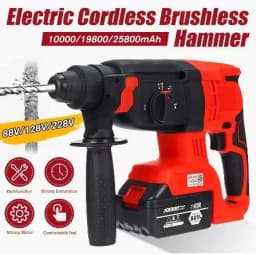 image-3 IN 1 Electric Brushless Hammer Cordless Power Impact Drill With Lithium Battery Power Drill Electric Drill