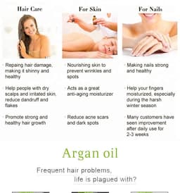 image-Natural Argan Hair Oil 100m Deep Moisturizing High Quality Factory Wholesale