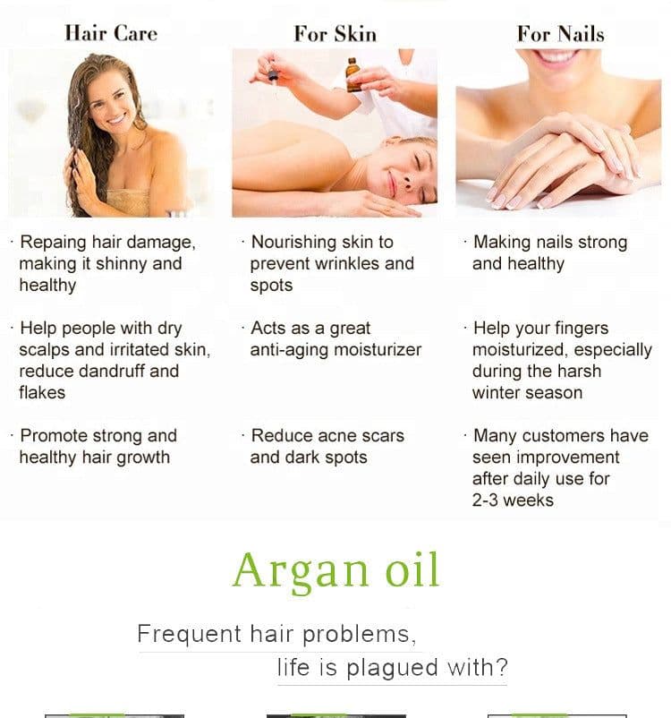 image-Natural Argan Hair Oil 100m Deep Moisturizing High Quality Factory Wholesale