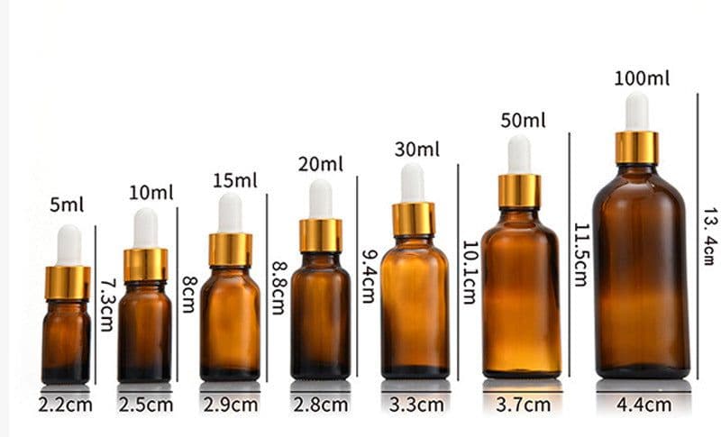 image-Glass Fine Oil Bottle Avoid Light Glue Head Dropper Bottle Stock Bottling Cosmetics