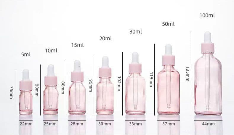 image-Glass Fine Oil Bottle Avoid Light Glue Head Dropper Bottle Stock Bottling Cosmetics