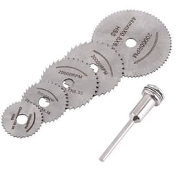 image-6 Pcs Circular saw blades & mandrel