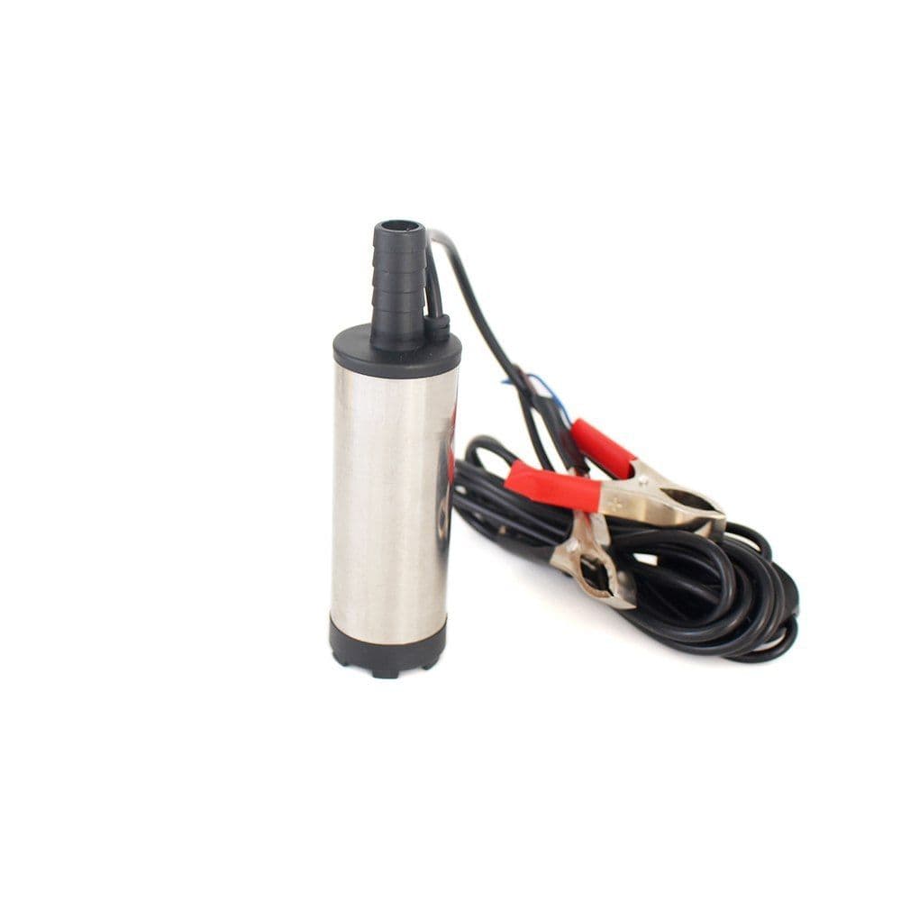 image-12V 24V DC electric submersible pump for pumping oil water,fuel transfer pump,Stainless steel shell,12L/min,12 24 V volt