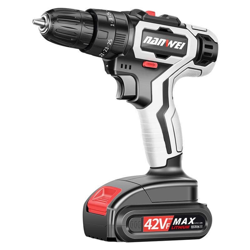 image-Power Tool Rechargeable Drill Household Lithium Electric Drill