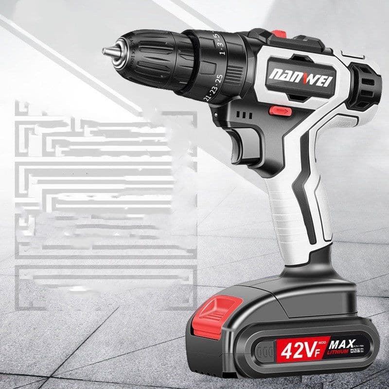 image-Power Tool Rechargeable Drill Household Lithium Electric Drill
