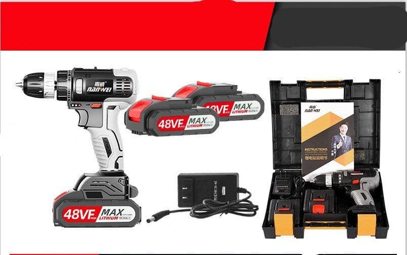 image-Power Tool Rechargeable Drill Household Lithium Electric Drill