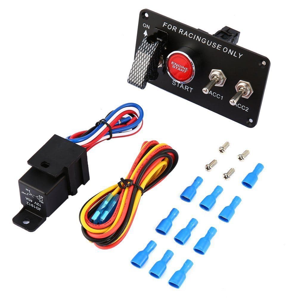 image-Racing Car Ignition Switch Panel Engine Start Starter Push
