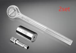 image-Universal Wrench Ratchet Universal Socket 7-19mm Power Drill Adapter Wrench Combination universal key
