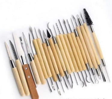 image-Pottery clay tools 27-piece set + roll package