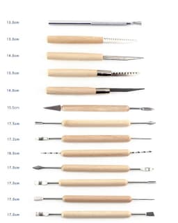 image-Pottery clay tools 27-piece set + roll package