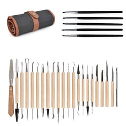 image-Pottery clay tools 27-piece set + roll package