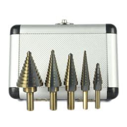 image-5pcs aluminum box ladder drill set / bench drill / pagoda drill / high speed steel bit