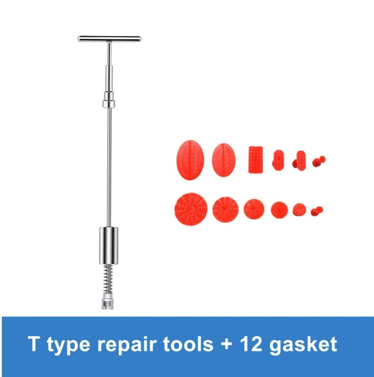 image-Werkzeuge Auto Reparatur Werkzeug Auto Dent Reparatur Dent Puller Kit 2 in 1 Slide Hammer Reverse Hammer Kleber Tabs Saug tassen