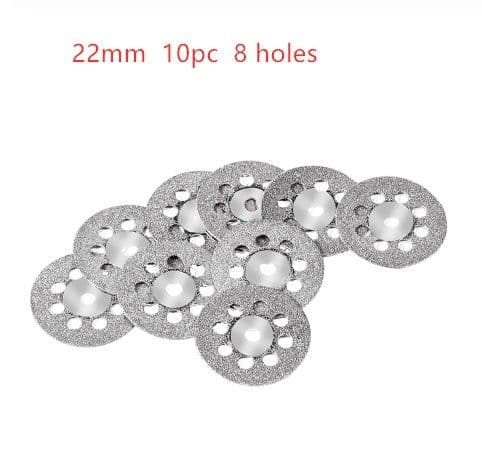 image-0pcs Set 30mm Mini Diamond Saw Blade Silver Cutting Discs With 2X Connecting Shank For Dremel Drill Fit Rotary Tool