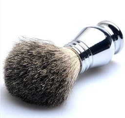 image-CSB Shaving Set Double Edge Safety Shaving Razor Men Badger Hair Brush Chrome Stand Mug Bowl Soap Kit 10 Free Blades