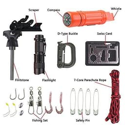 image-Outdoor Travel SOS Equipment Adventure Survival Tool Set Multifunction Field Survival First Aid Box Fishing Accessories