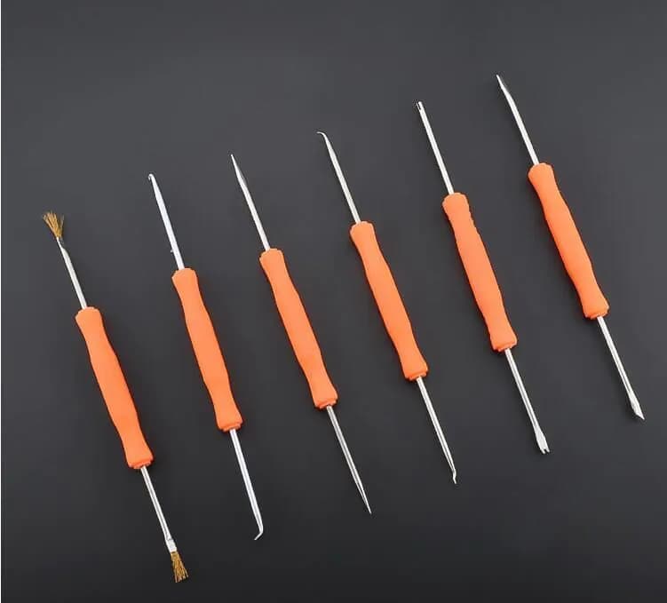 image-Desoldering tool circuit board welding repair six sets of welding aids PCB cleaning tool sets
